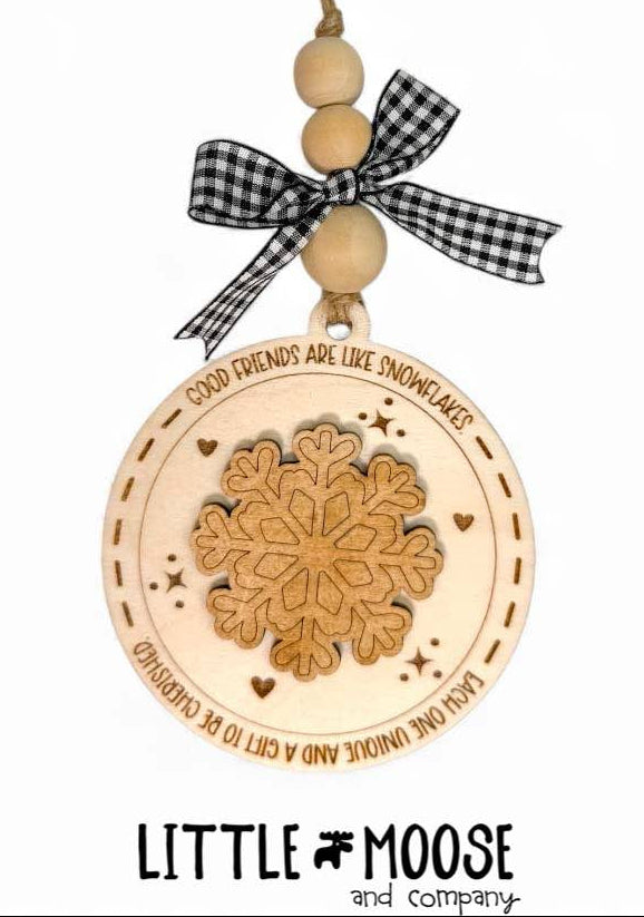 good friend snowflake ornament