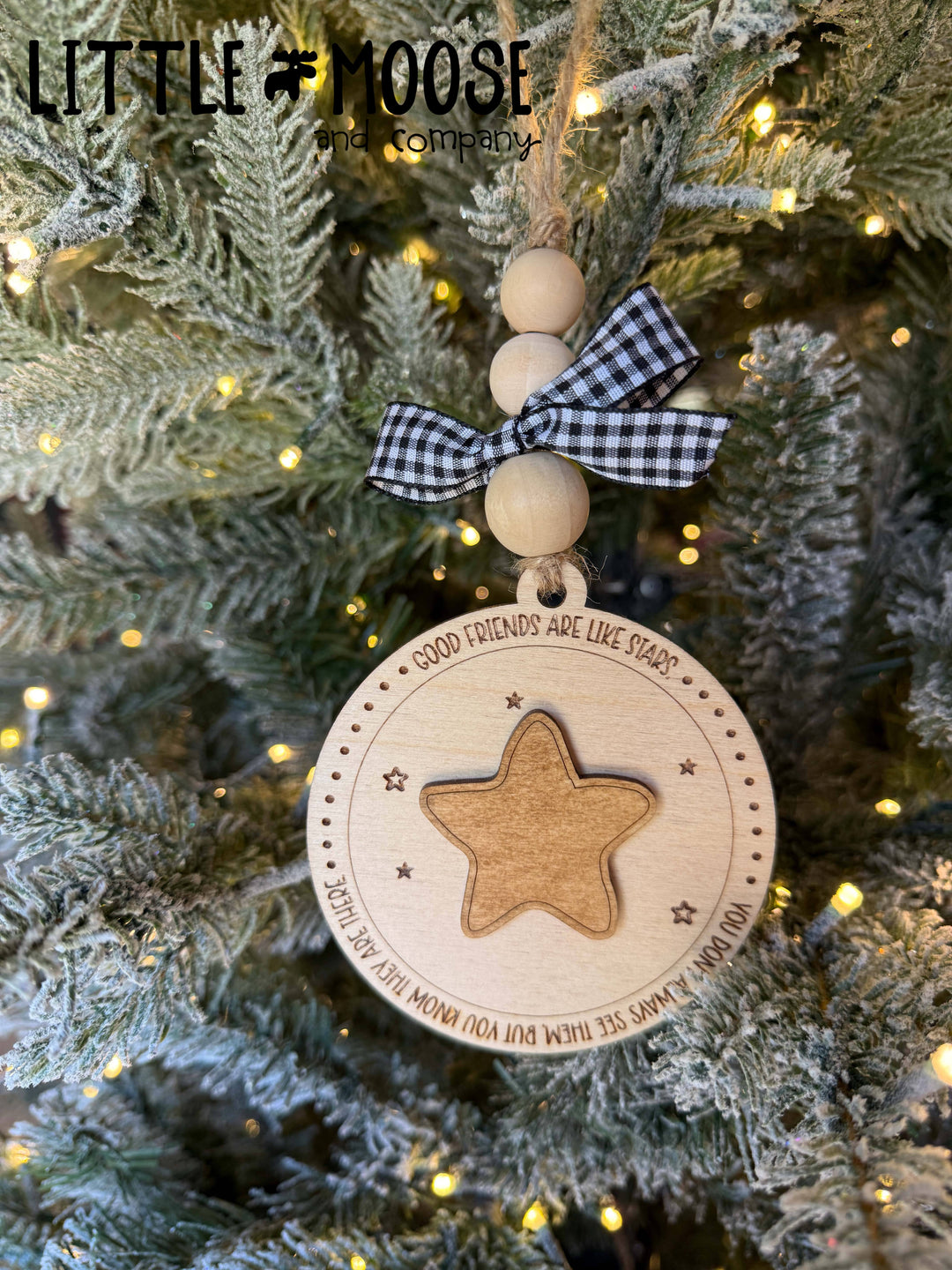 Ornament - Friendship ornament - Star natural