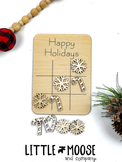 Happy Holidays Tic Tac Toe game