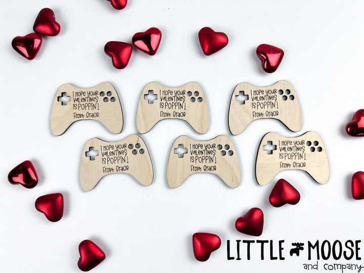 Valentine's Cards ~ game controller popit tag