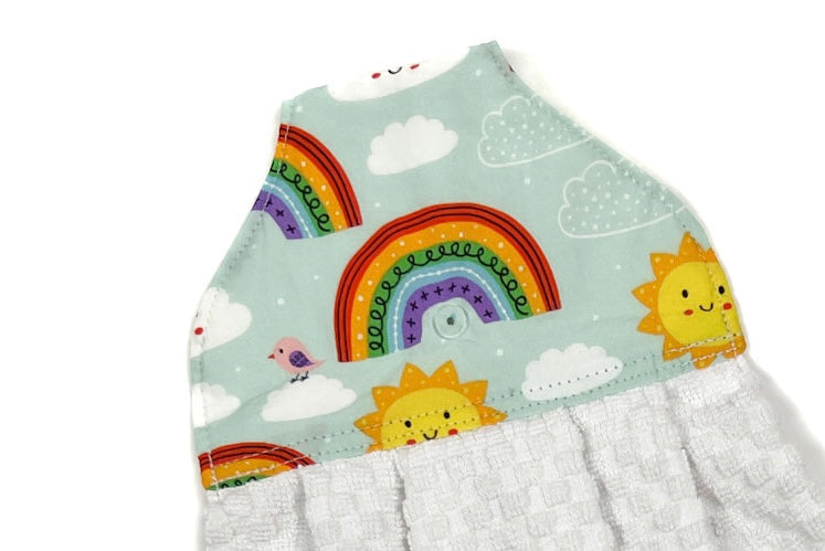 RTS - Hanging Towel - rainbow & sunshine