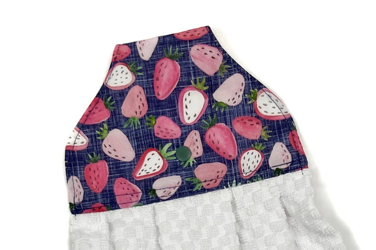 RTS - Hanging Towel - strawberries