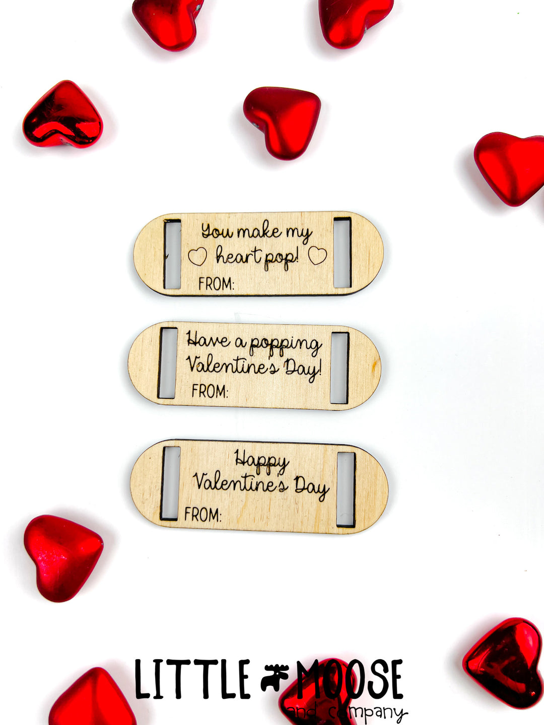 Valentine's Cards ~ popit bracelet tags