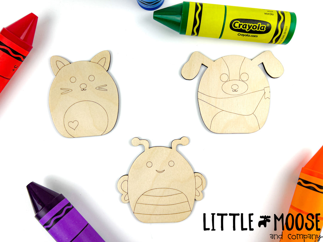 Color Me Kit - Squishy Friends - Cat, Puppy and Butterfly