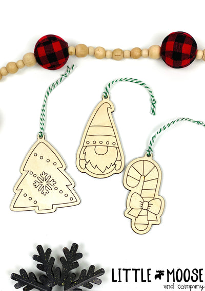 Ornament - Color Me Kit - Holiday set