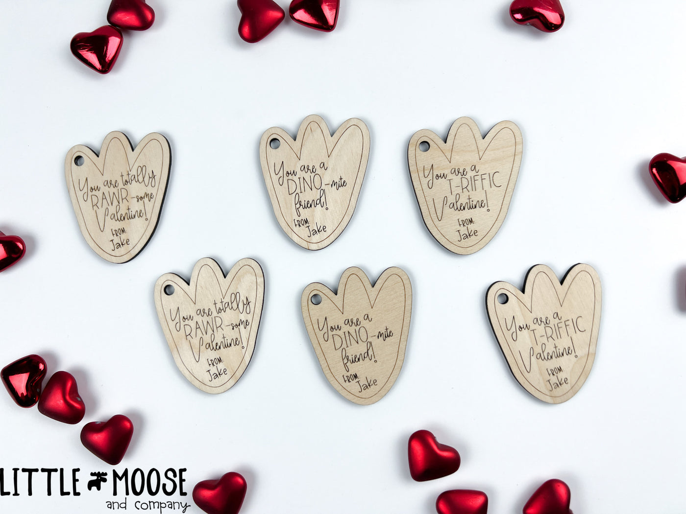 Valentine's Cards ~ dino popit tag