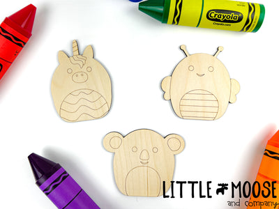 Color Me Kit - Squishy Friends - Bee, Unicorn and Koala