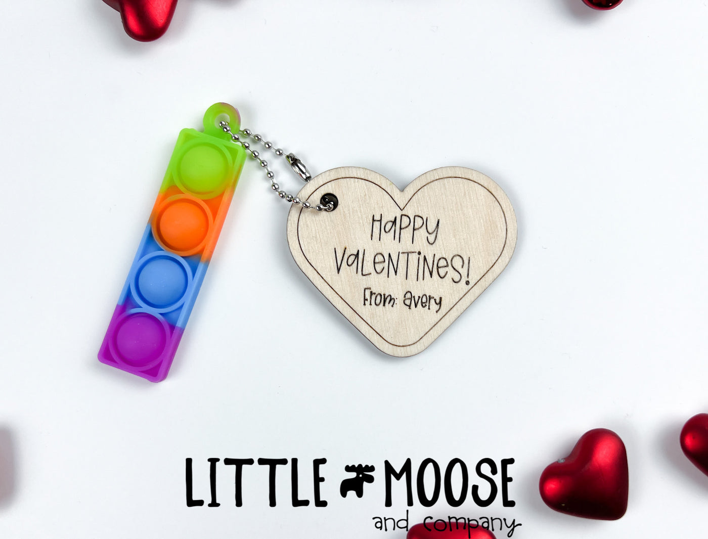 Valentine's Cards ~ heart popit tag