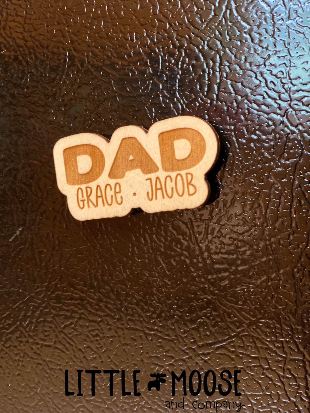 magnet dad on fridge