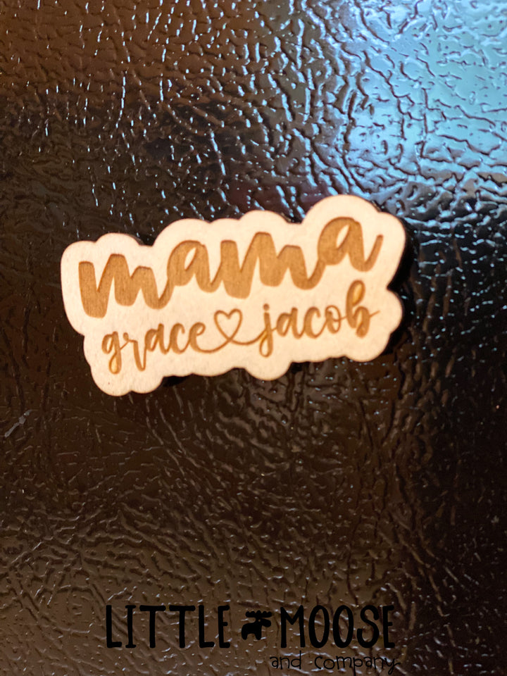 magnet mama on fridge