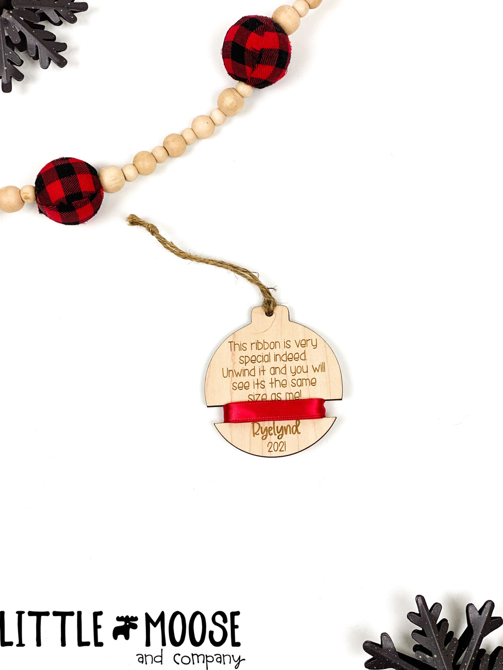 ornament this ribbon WMG red